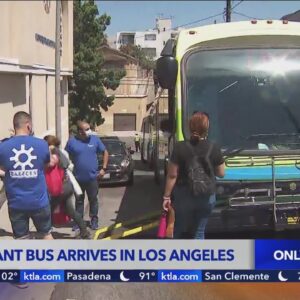 8th bus carrying migrants from Texas arrives in Los Angeles