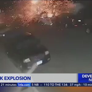 Box truck explosion in Boyle Heights caught on video