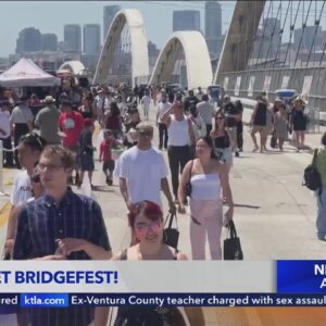 'Bridgefest L.A.' takes over 6th Street Bridge in downtown Los Angeles