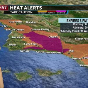 Slight relief from the heat will arrive Wednesday