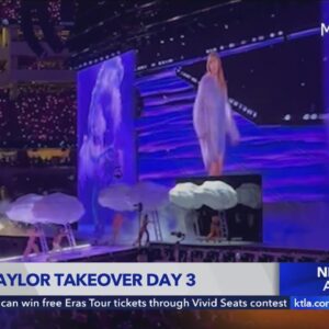 Swifties head to Sofi Stadium in Los Angeles for Night 3 of Taylor Swift's 'The Eras Tour'