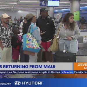 Travelers return to L.A. area from Maui amid devastating fires