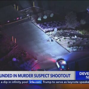Whittier officer wounded in shootout with murder suspect