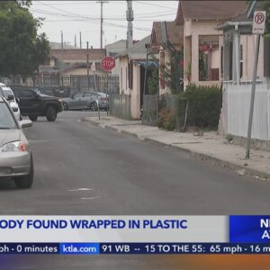 Woman's body found wrapped in plastic inside South L.A. home