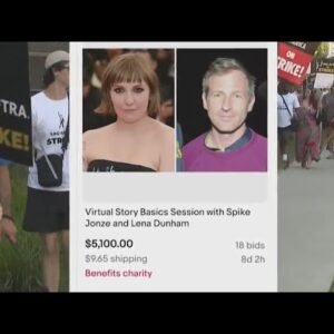 Celebrities auctioning themselves for striking writers, actors....but is it tone deaf?
