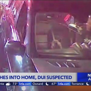 Alleged DUI driver crashes in South L.A. home