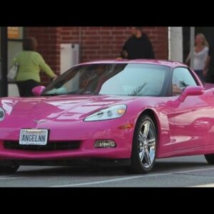 Angelyne selling iconic pink Corvette to fund movie