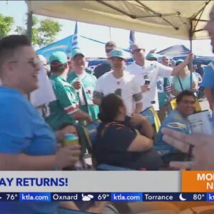 Chargers fans descend on SoFi Stadium for season opener against Dolphins 