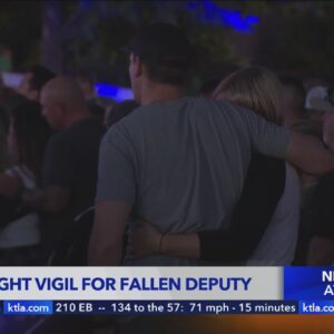 Candlelight vigil held for slain L.A. County Deputy Sheriff