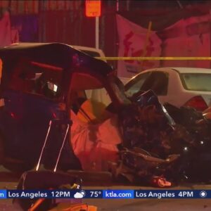Car slams into firetruck in Compton, killing 2 people
