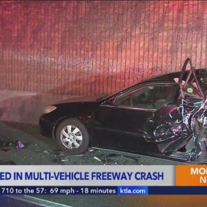 CHP unit involved in violent multi-vehicle crash on 101 Freeway 