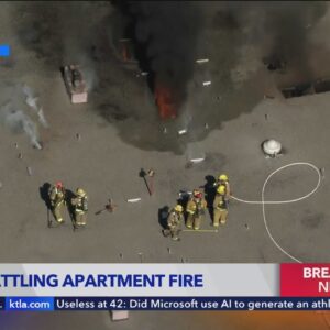 Crews battle fire at Marina del Rey apartment