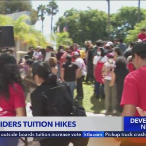 CSU workers rally for pay hike outside board’s tuition increase vote