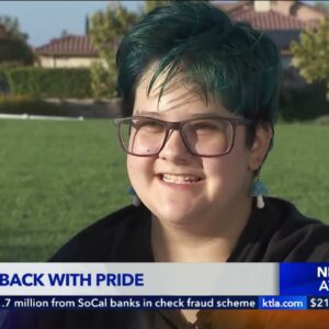 Southern California student protests school flag ban policy; hands out hundreds of Pride flags