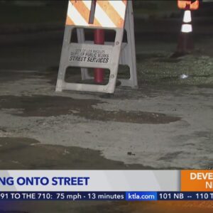 Oozing tar prompts street closure in Mid-Wilshire neighborhood