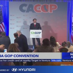 Republican candidates speak at convention in Anaheim