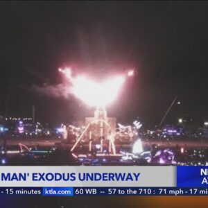 Stranded 'Burning Man' attendees leaving after flood