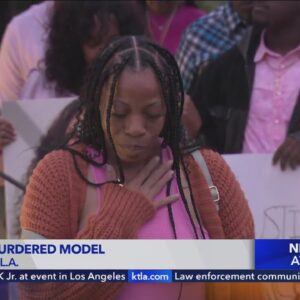 Vigil held for model killed inside her apartment in downtown L.A.