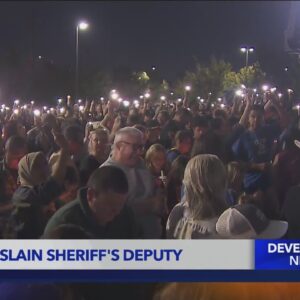 Vigil held for sheriff's deputy fatally shot in ambush-style killing