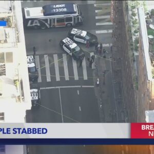 2 people stabbed in downtown L.A.