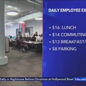 U.S. employees spend $51 daily when they work full-time in office, study says