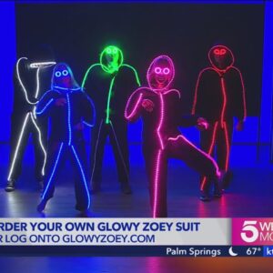 Glowy Zoey suits light up the KTLA Weekend Morning Stretch