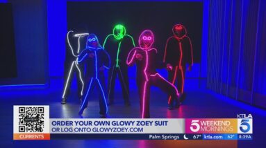 Glowy Zoey suits light up the KTLA Weekend Morning Stretch