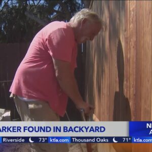 Grave marker found in Lawndale backyard