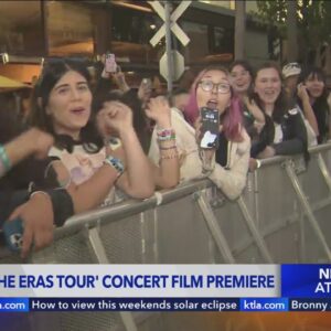 Taylor Swift takes over The Grove for The Eras Tour concert film premiere