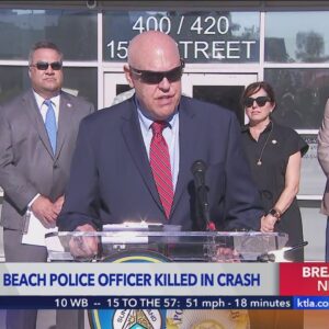 Law enforcement, city leaders pay tribute to Manhattan Beach officer killed in crash