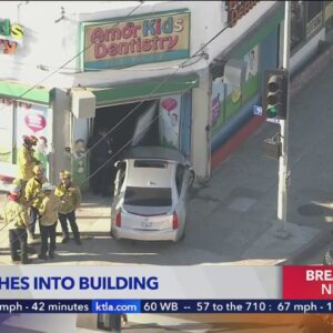 Injuries reported after vehicle crashes into children's dentist office in South L.A.