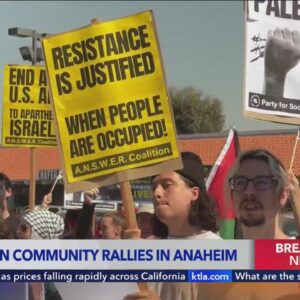 Palestinian communities rallies in Anaheim