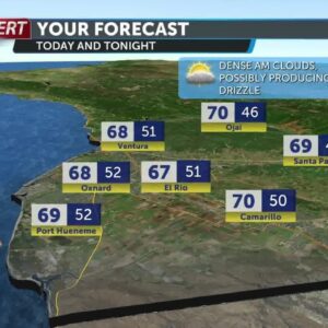 Strong winds hinder marine layer formation Thursday