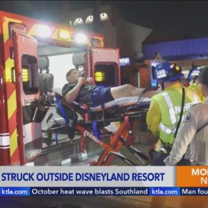 Pedestrian hospitalized after being struck by car outside Disneyland Resort