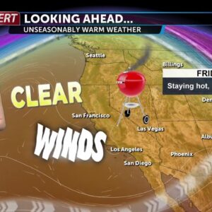 Warm, dry, and breezy end to the week
