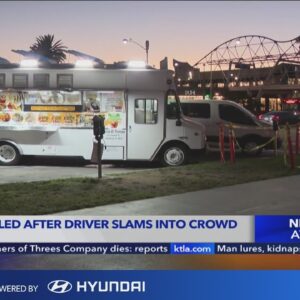 Woman killed after driver slams into crowd