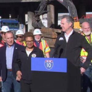 10 Fwy could reopen in 3 to 5 weeks; no demolition necessary, Newsom says
