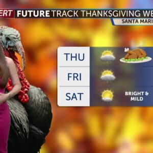 Cool to mild temperatures for Thanksgiving Day