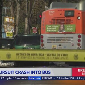 2 dead, 2 others injured after minivan involved in pursuit slams into bus  