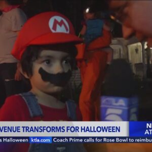 Diamond Avenue in South Pasadena transforms for Halloween