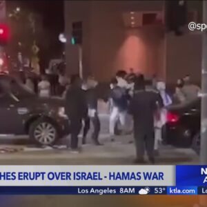 Brawl erupts between Israel, and Palestinian supporters outside L.A.'s Museum of Tolerance