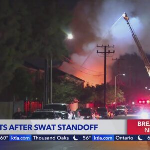 Fire erupts at home after standoff