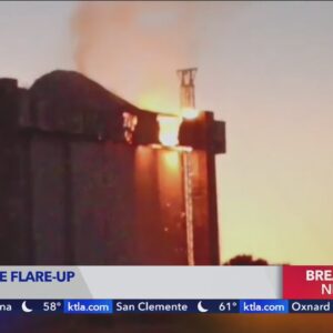 Flare-up reignites on historic hangar in Orange County