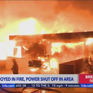 Fire destroys Malibu-area home amid red flag conditions; prompts outages