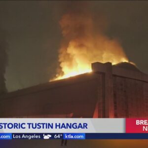 Officials provide update on massive hangar fire in Orange County