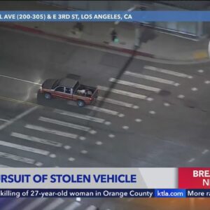 Police pursue stolen vehicle in L.A.