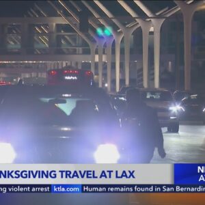 Post-Thanksgiving travel at LAX gets crowded