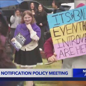 Students at Hart High School protest LGBTQ+ notification policy
