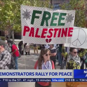 L.A. demonstrators call for peace in Israel-Hamas War, freedom for Palestinian people