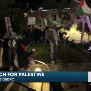 Community members organize march for Palestine in downtown San Luis Obispo